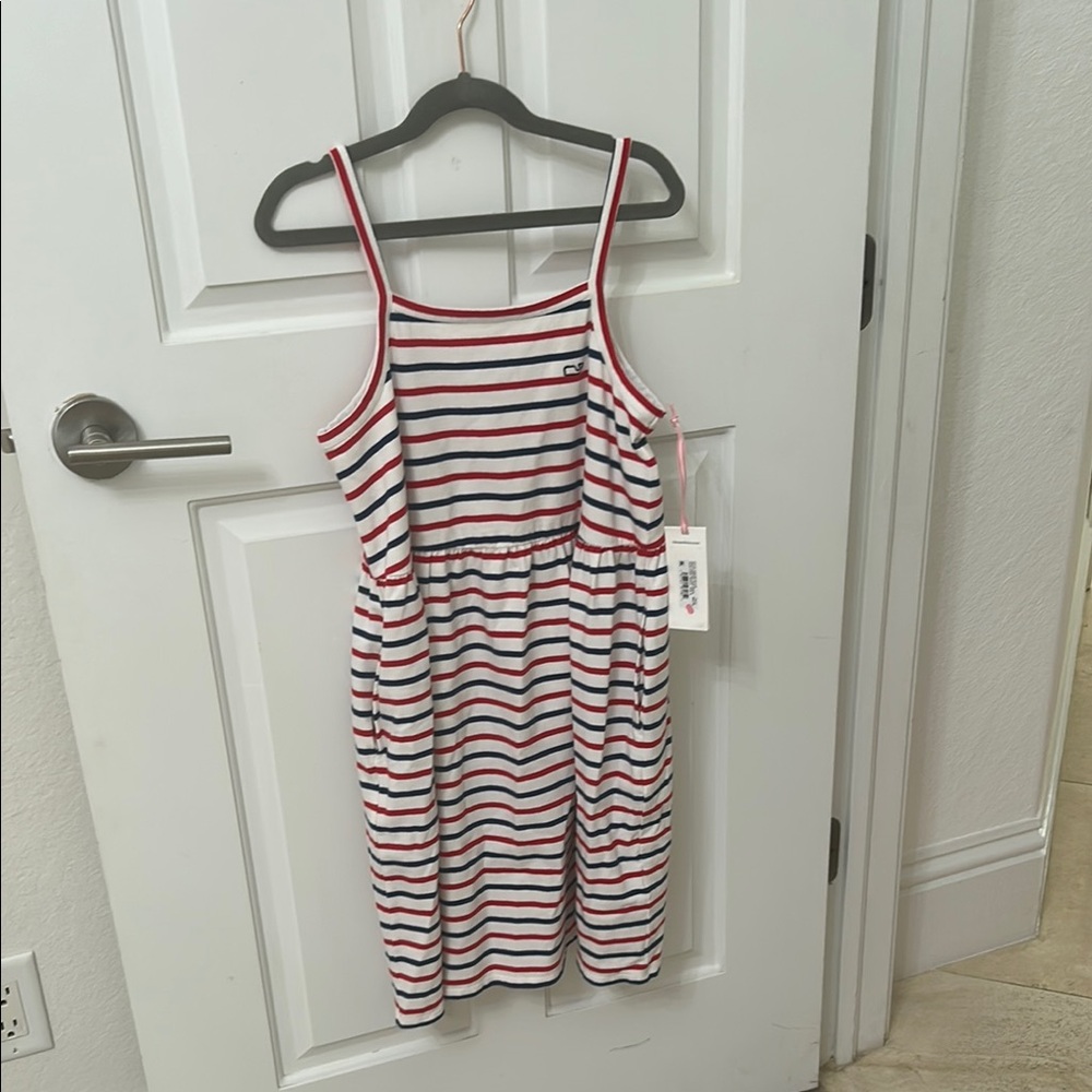 Vineyard Vines Red and White Spaghetti Strap Sundress never worn with tag